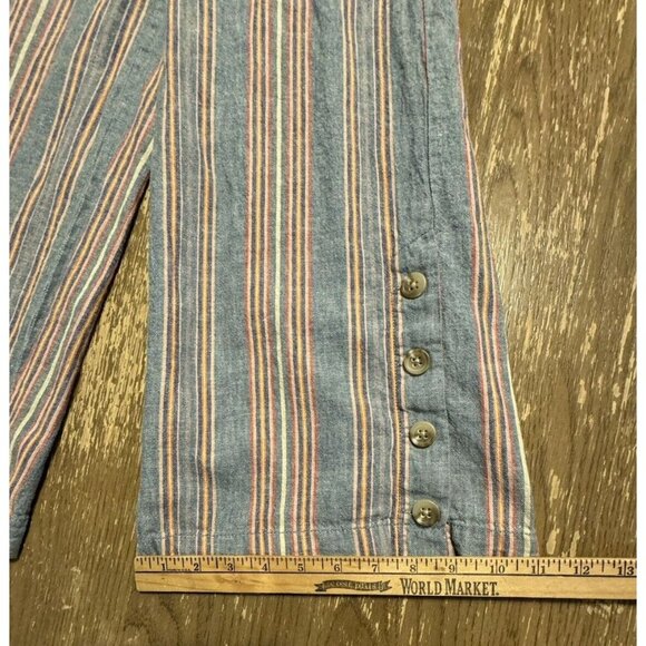 Madewell Blue and Red Striped Wide Leg Pants - Picture 5 of 14